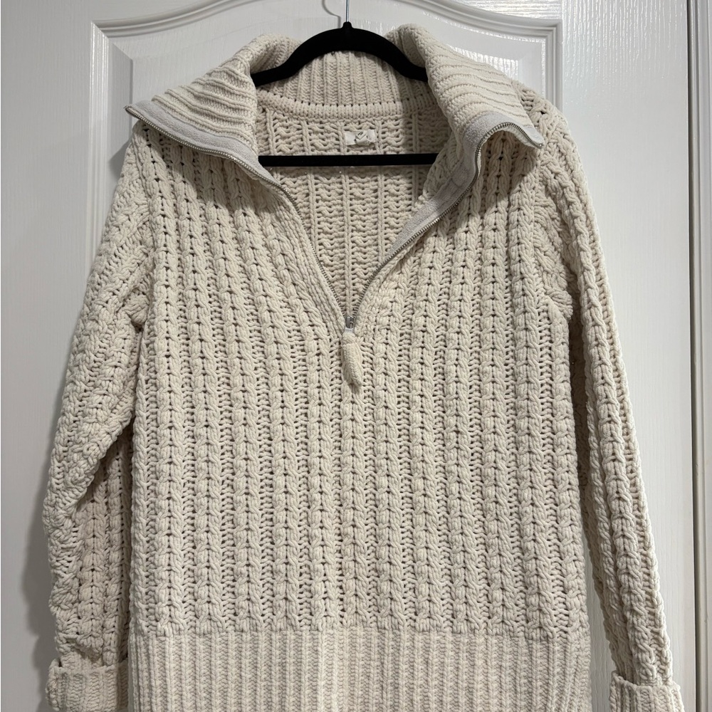 Aerie Cream Cowl Neck Sweater